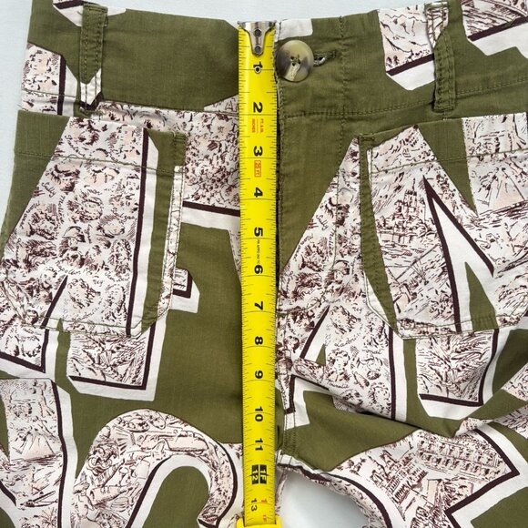 Anthropologie Maeve Women’s 24 The Colette Cropped Wide-Leg Pants Letters Print - Picture 9 of 13